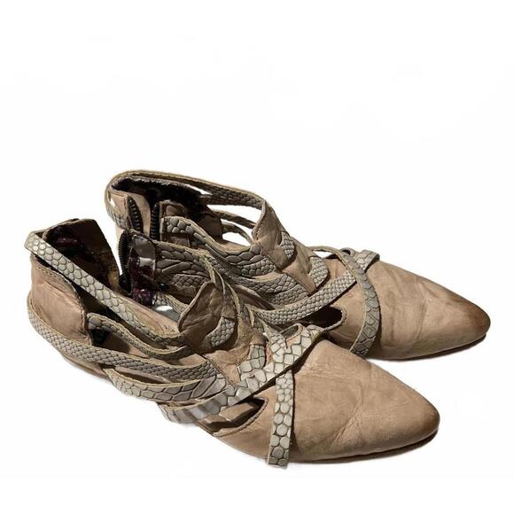 FREEBIRD By Steven Emory Leather Boots Flats 9 Rustic - Picture 5 of 12